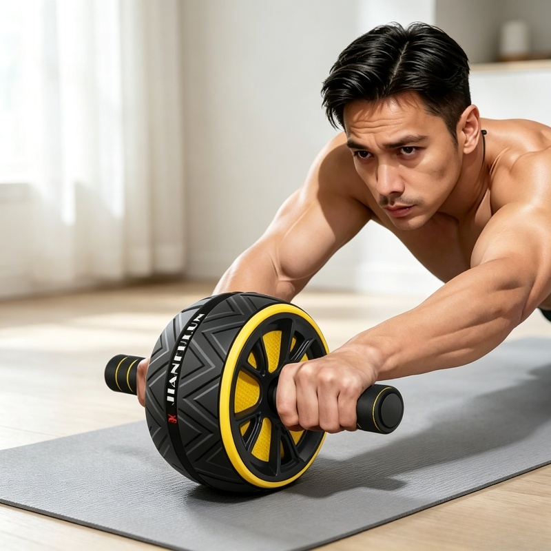 Home Gym Online - Roue abdominale antidérapante, entraîneur durable pour