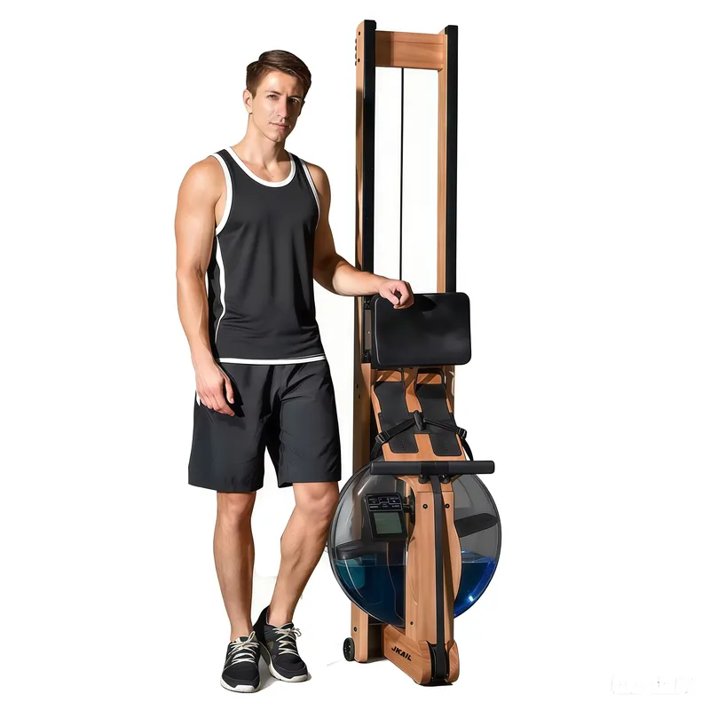 Home Gym Resistance Machine - Rameur aquatique réglable en bois massif