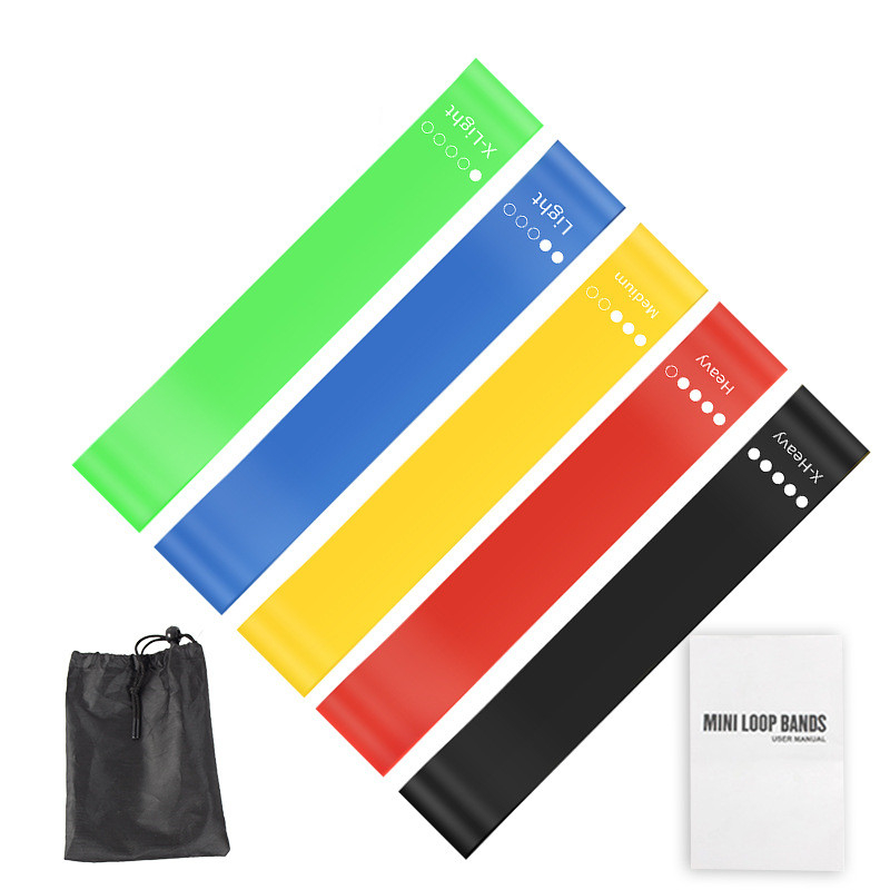 Home Gym Mini - Ensemble de 5 bandes de résistance