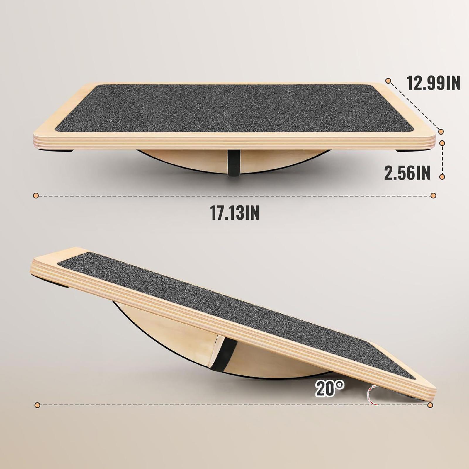 Home Gym Practice - Planche d'équilibre en bois pour étirement