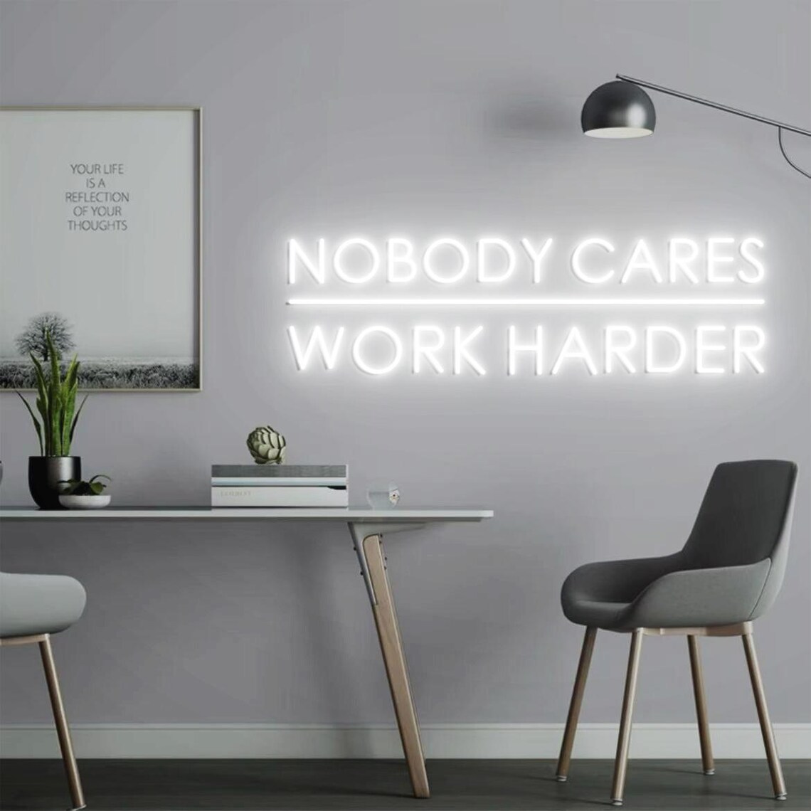 Panneau néon « Nobody Cares Wo - Home Gym Outdoor Ideas avis et prix