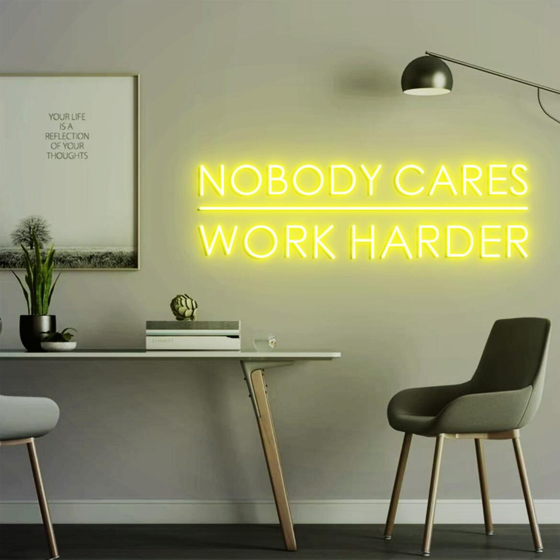 Panneau néon « Nobody Cares Wo - Home Gym Outdoor Ideas avis et prix