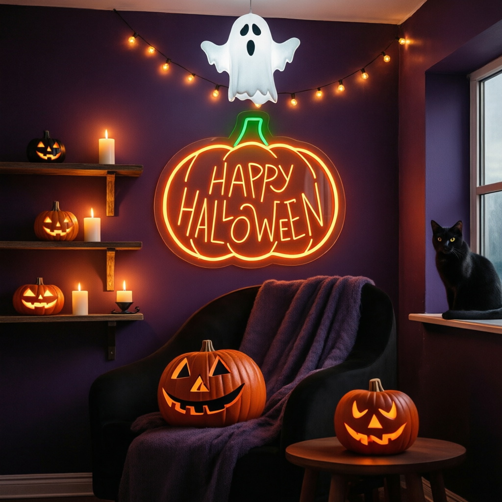 Enseigne néon Halloween person - Home Gym Custom avis et prix