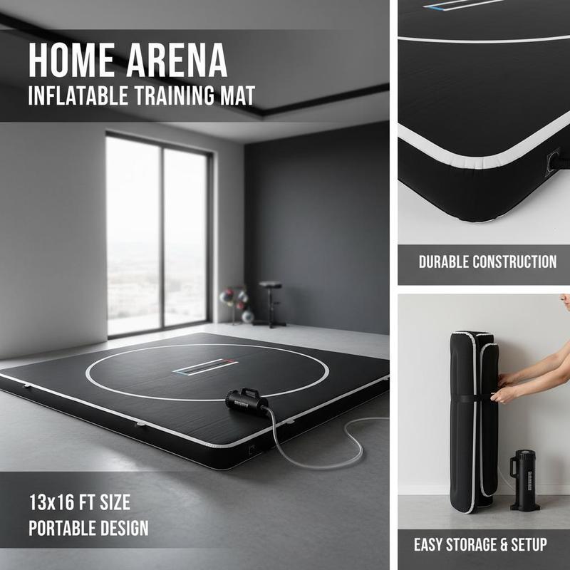 Tapis de grappling gonflable 1 - Home Gym Practice avis et prix