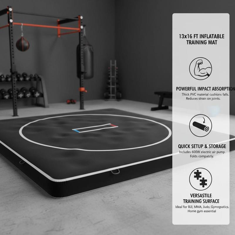Tapis de grappling gonflable 1 - Home Gym Practice avis et prix