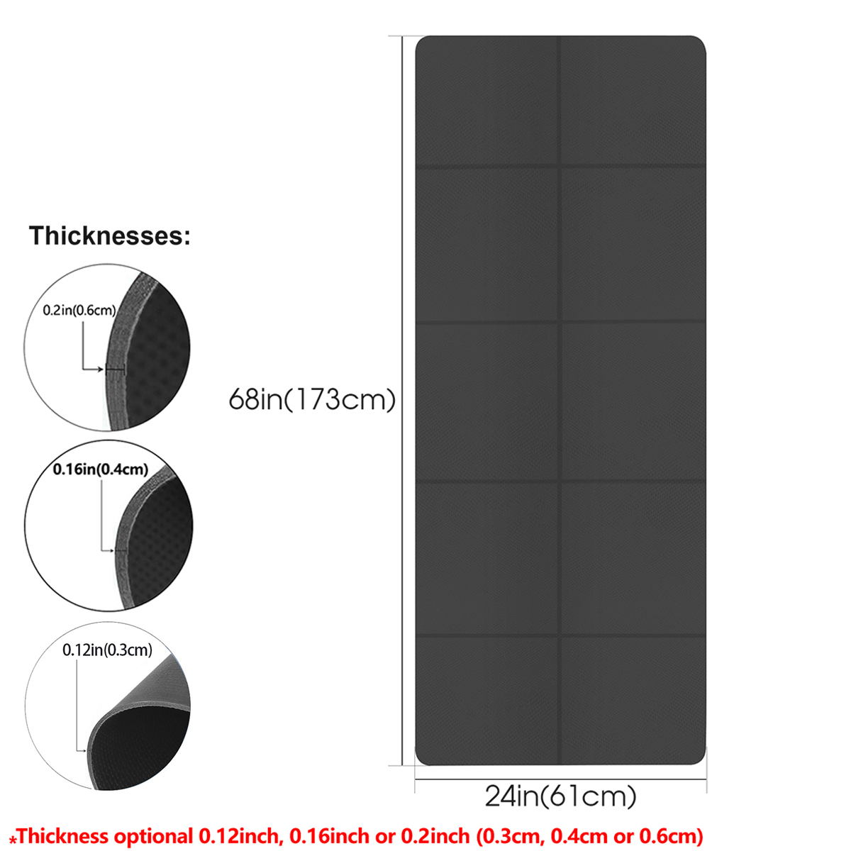 Tapis de Yoga pliable noir éco - Home Gym Floor avis et prix